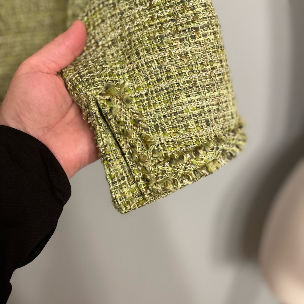 Talbots Boucle Tweed Open Front Lady Jacket Size … - image 3